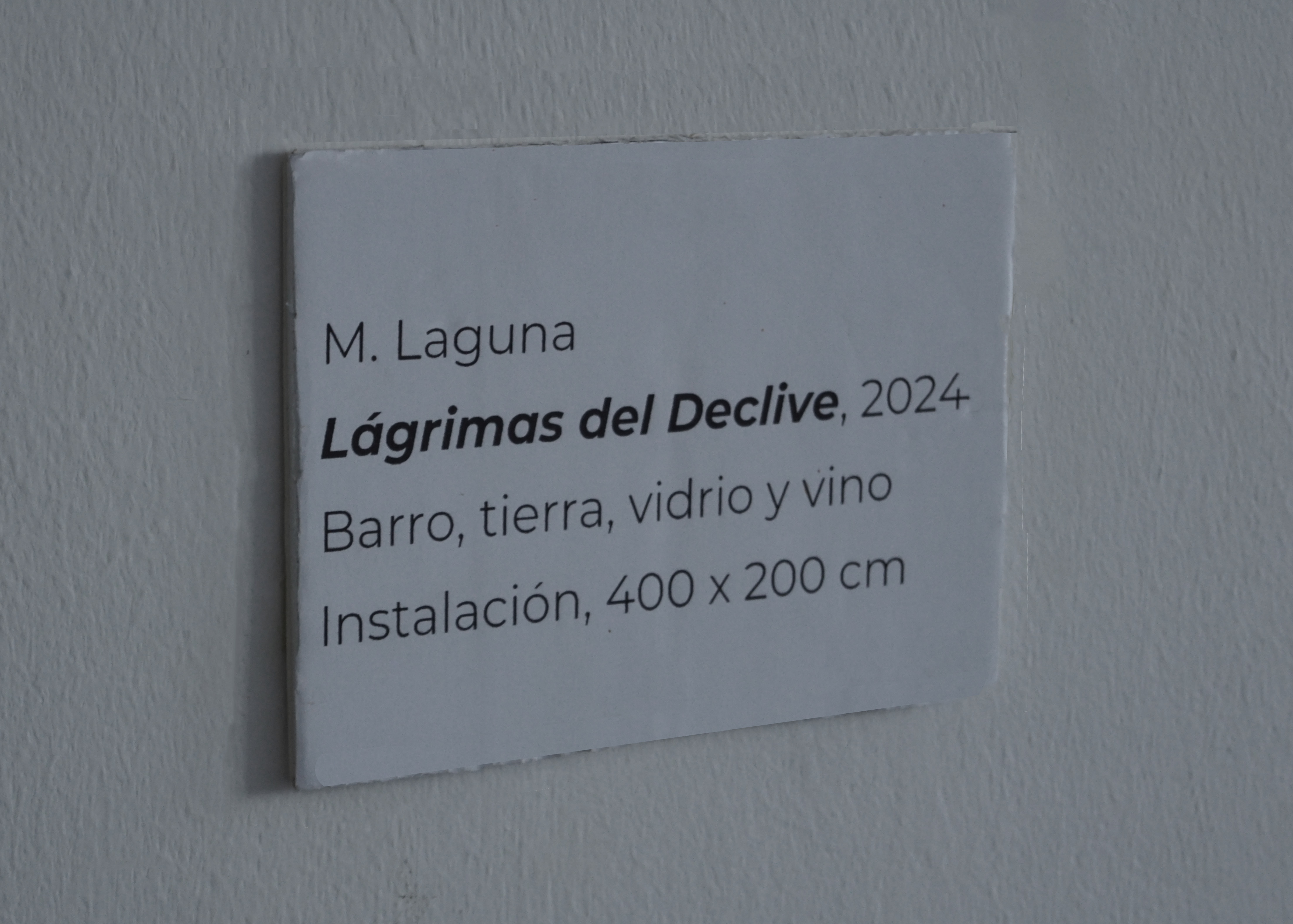 Fotografías Instalación Lágrimas del Declive.